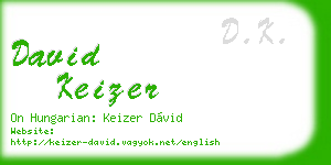 david keizer business card